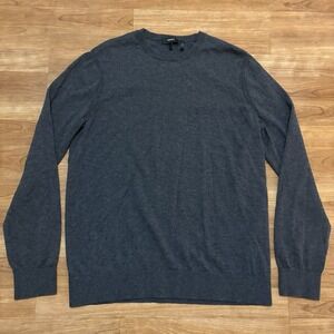 Theory Sweater Mens Large Gray Wool Blend Pullover